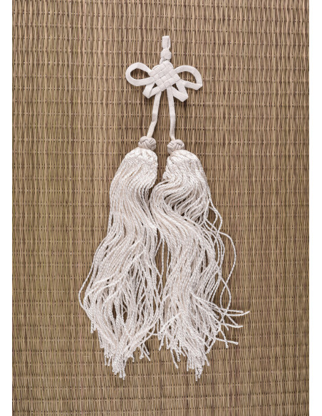 Pompon blanc pour sabres de Tai Chi...