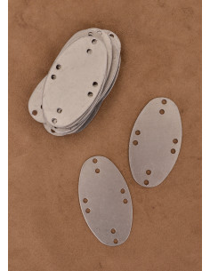 Ensemble de 25 pièces d'écailles en acier pour armure,...