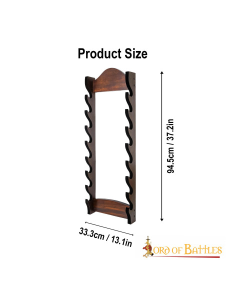 Support mural pour 8 épées et haches...