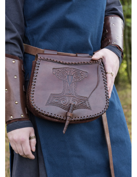 Sac viking Marteau de Thor en cuir...