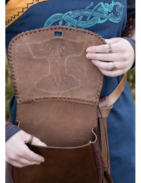 Sac viking Marteau de Thor en cuir...