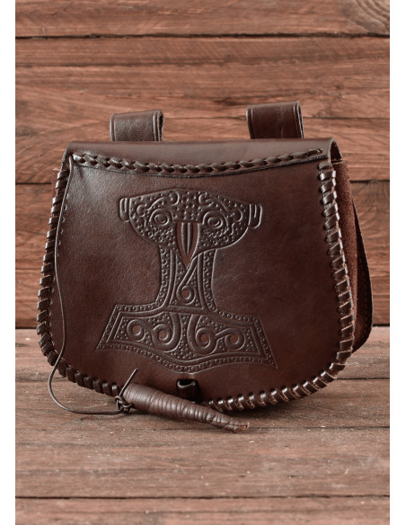 Sac viking Marteau de Thor en cuir...