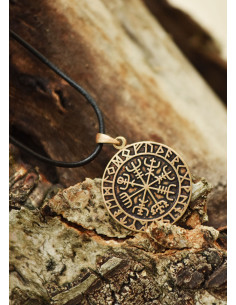 Pendentif Viking Vegvísir en bronze 2