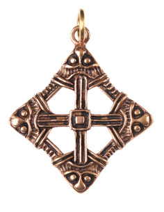 Pendentif croix viking en bronze