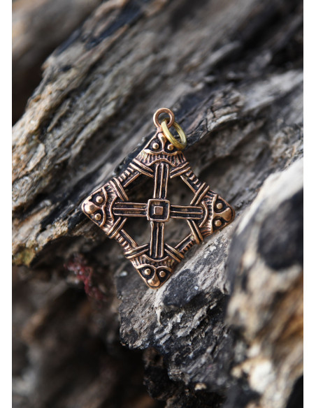 Pendentif croix viking en bronze
