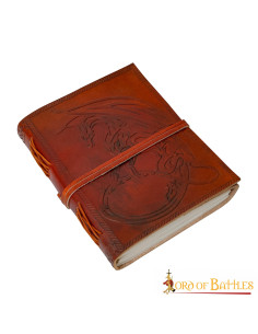 Journal en cuir de dragon celtique (17,7x12,7 cm.)