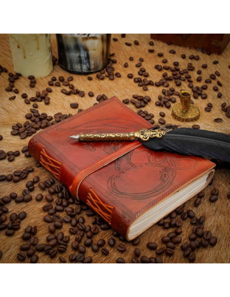 Journal en cuir de dragon celtique...