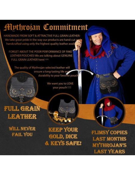 Sac médiéval, type sac banane, en...