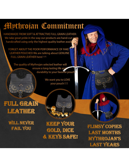 Sac médiéval, type sac banane, en...