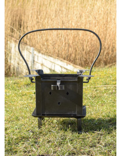 Rôtisserie et gril médiévaux pour reconstitueurs (25x25 cm.)