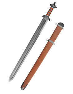 Épée saxonne en acier de Damas, IXe siècle (86 cm.)