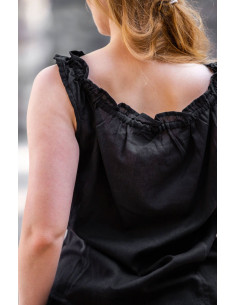 Chemisier médiéval sans manches Adele, couleur noire 2