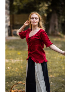 Chemisier femme médiévale Bea, couleur rouge
