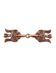 Broche cape viking Hugin et Munin, en bronze