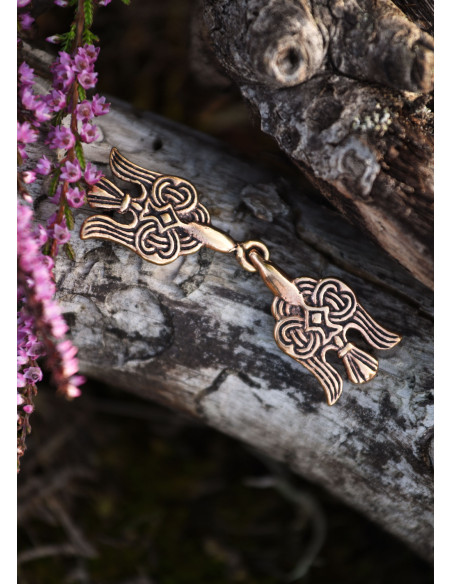 Broche cape viking Hugin et Munin, en...