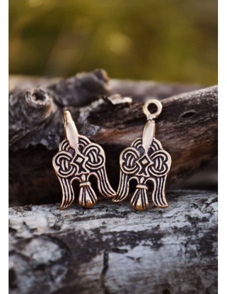 Broche cape viking Hugin et Munin, en...