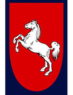 Modèle de destrier blanc standard médiéval