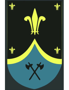 Bannière médiévale Lances-Flor de lis