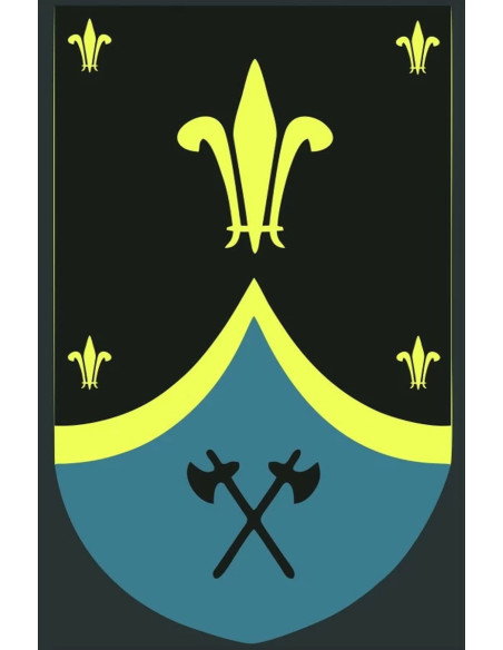 Bannière médiévale Lances-Flor de lis