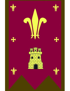 Bannière médiévale Château-Fleur de lys