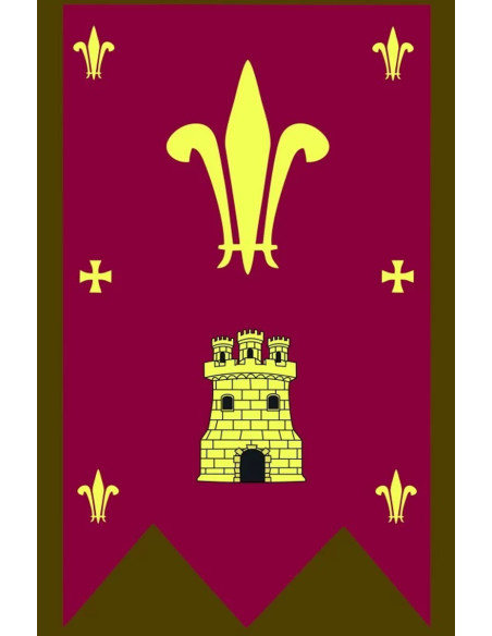 Bannière médiévale Château-Fleur de lys