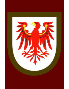Étendard médiéval aigle rouge