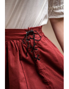 Jupe médiévale avec broderie modèle Svenja, rouge 2