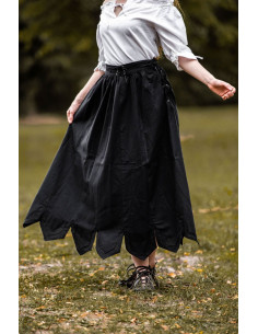 Jupe médiévale avec broderie modèle Svenja, noir 2