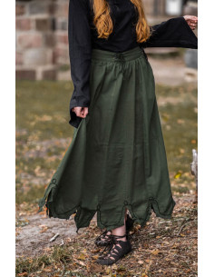 Jupe médiévale avec broderie modèle Svenja, vert