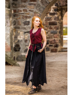 Gilet médiéval femme modèle Selma, rouge 2