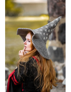 Chapeau de sorcière modèle Etoile, coloris Gris