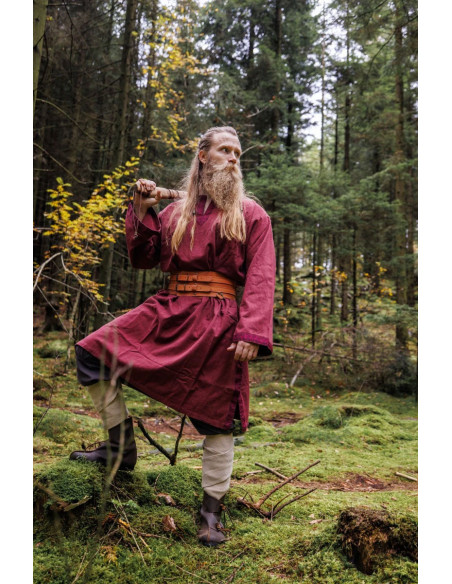 Tunique médiévale Halvor, couleur rouge