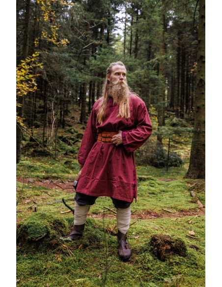 Tunique médiévale Halvor, couleur rouge
