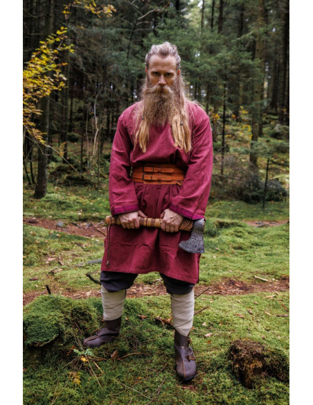 Tunique médiévale Halvor, couleur rouge