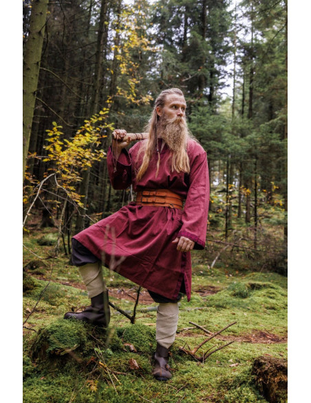 Tunique médiévale Halvor, couleur rouge