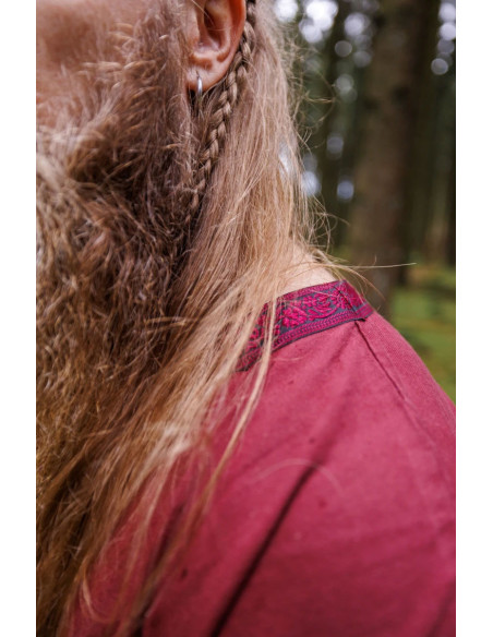 Tunique médiévale Halvor, couleur rouge