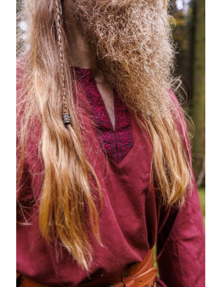 Tunique médiévale Halvor, couleur rouge