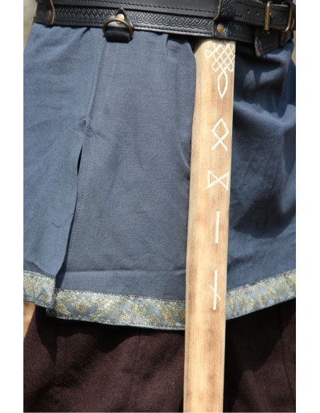 Tunique romaine bleue avec broderie