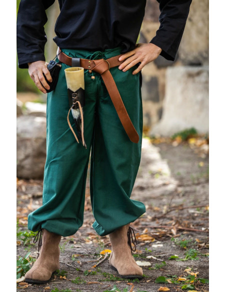 Pantalon médiéval Gerold, couleur verte