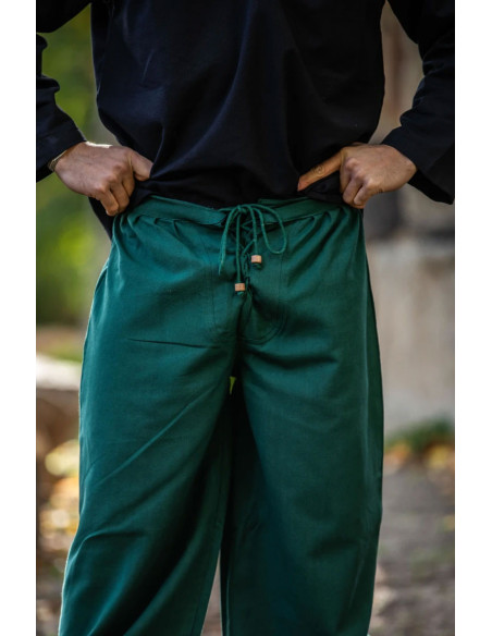 Pantalon médiéval Gerold, couleur verte