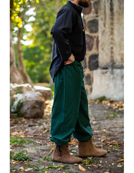 Pantalon médiéval Gerold, couleur verte