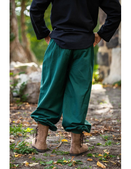 Pantalon médiéval Gerold, couleur verte