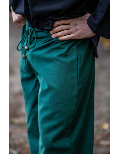 Pantalon médiéval Gerold, couleur verte