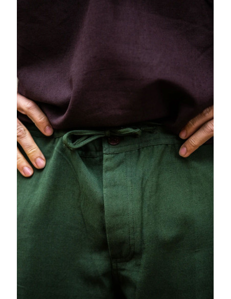 Pantalon médiéval vert tendre