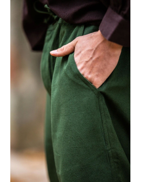 Pantalon médiéval vert tendre