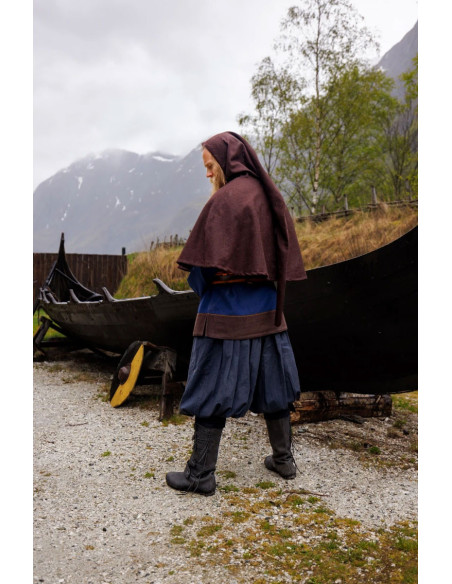 Pantalon viking normand en coton, noir