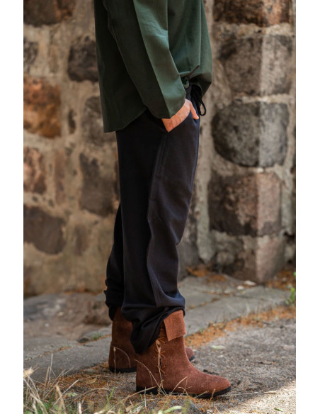 Pantalon médiéval Dirk, couleur noire