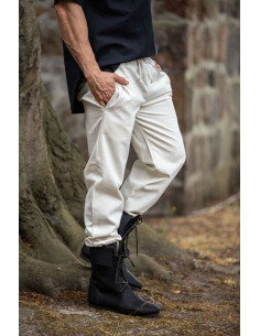 Pantalon médiéval unisexe de couleur NATURELLE avec...