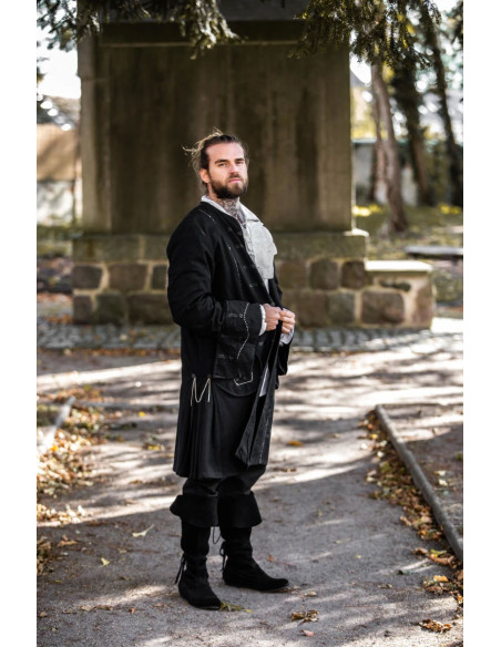 Manteau pirate noir modèle Edward