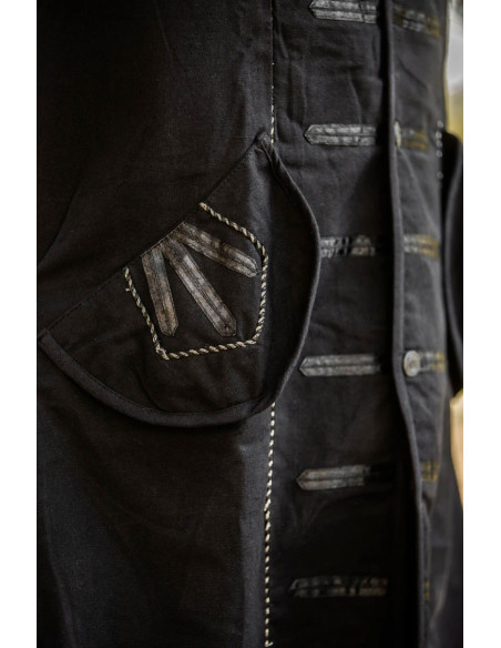 Manteau pirate noir modèle Edward